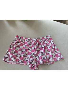 Women's Hello Kitty by Sanrio Pajama Shorts L Pink White